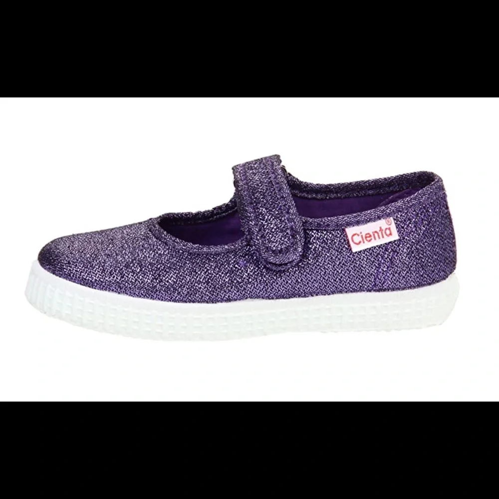 CIENTA CANVAS MARY JANES SPARKLE Sz 3